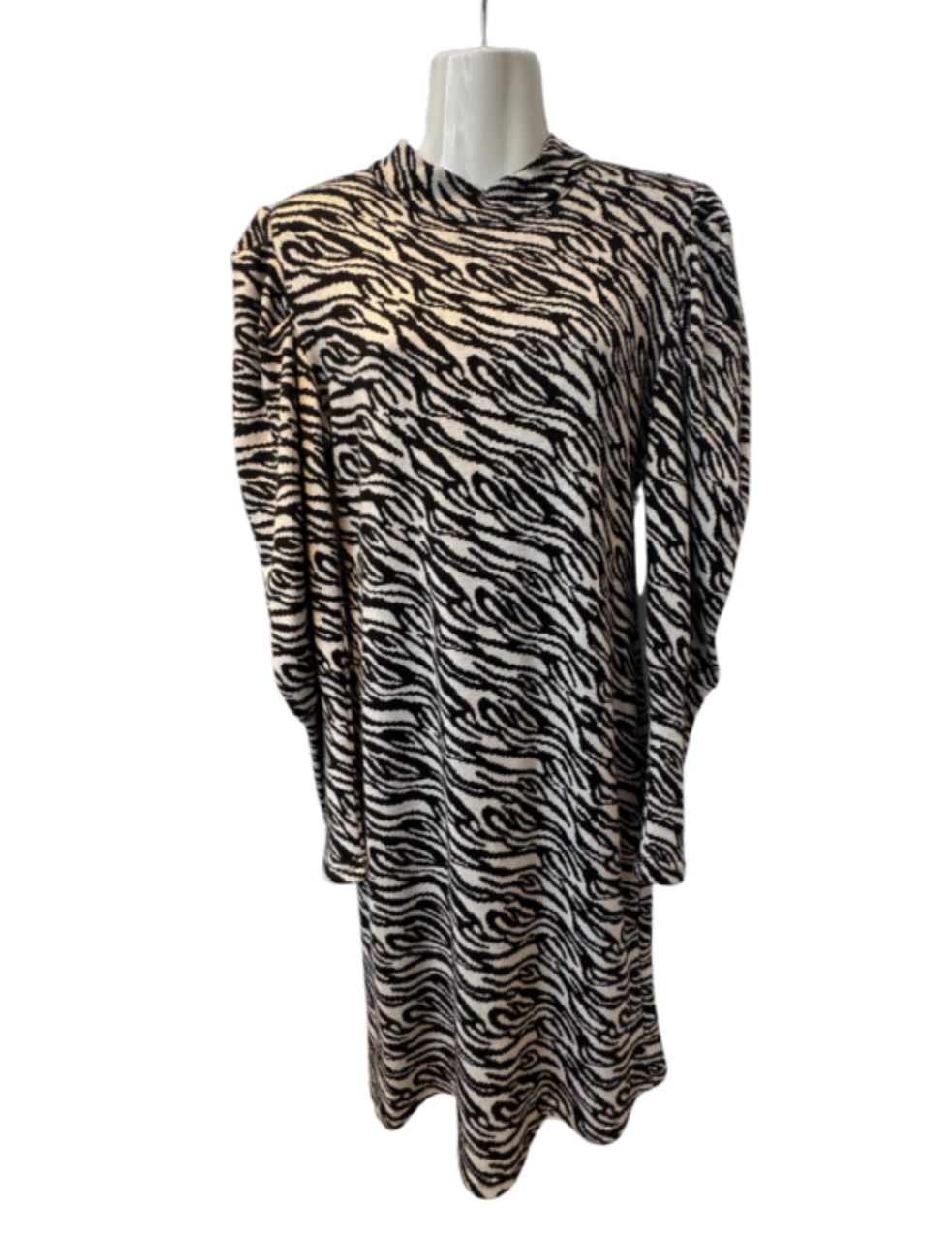 Vestido Midi Estampado Cebra